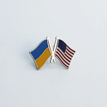 Значок Dobroznak Прапори України / США (6032)