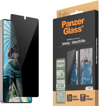 Szkło ochronne PanzerGlass Privacy do Samsung Galaxy S25 Ultra | Ultra-Wide Fit (PG_PGRPUWFG38488)