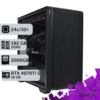 Робоча станція PowerUp Desktop #367 Core i9 14900K / 192 GB / SSD 2TB / GeForce RTX 4070Ti Super 16GB спеціалізована обчислювальна графічна система для архітекторів та інженерів