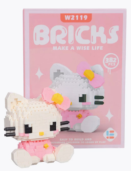 Конструктор фигурка Hello Kitty 3- D мини блоки Magic Blocks в корейском стиле геншен, манги, hello kitty, Санрио Китти, Мелоди для детей и взрослых y2k kpop 382 деталей (AN) 32169