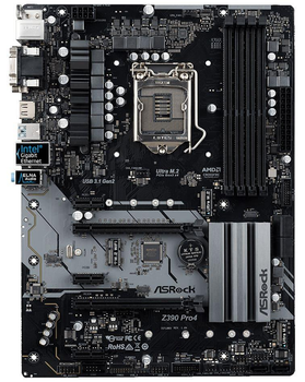 Материнська плата AsRock Z390 Pro4 (Z390 Pro4) (Socket 1151 v2, Intel Z390, ATX) Б/в
