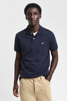 Чоловіче темно-синє поло SLIM SHIELD SS PIQUE POLO Gant XXL 2220
