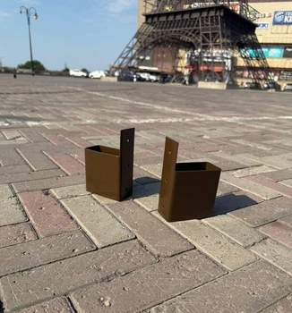 З'єднувач для бруса. Кронштейн накладний або під крокву, перило 100х50 мм коричневий