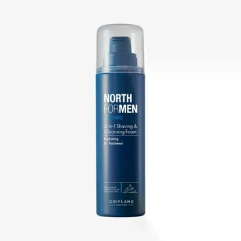 Охлаждающая пена для бритья и умывания 2 в 1, North For Men Subzero Oriflame, 200 мл