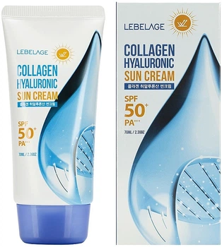 Сонцезахисний крем для обличчя SPF 50 + РА + - Lebelage Collagen Hyaluronic Sun Cream 70ml (1308233-402922181-2)