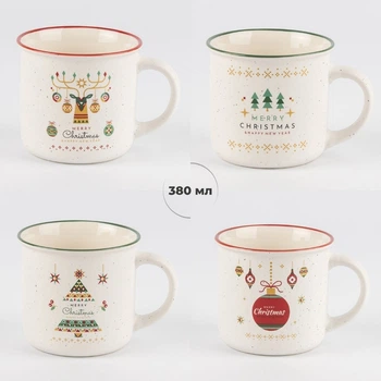 Набір чашок Merry Christmas, 380мл 4 шт. 16035-011 кераміка