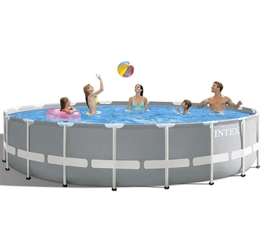 Круглий каркасний басейн Intex 26732-0 з чашею із ПВХ 549х122 см Сірий (127-9-26732-0)