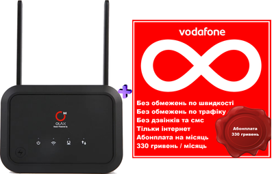 Роутер 3G 4G WI-FI под сим карту OLAX AX8 PRO с акб 5000 мАч + сим водафон безлим интернет (67332011)