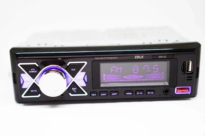 Автомагнитола Boschmann с пультом BM22 1DIN (MP3+FM+2xUSB+microSD+AUX) с Bluetooth 4х100W