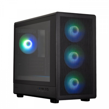 Корпус Zalman m5 без бп, 1xUSB3.0, 1xUSB2.0, 1x Type c, 4x120мм argb, vga 410мм, lcs ready, tg Side Panel, atx, чёрный m5black