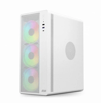 Корпус 2e gaming Credo Plus v510w без бп, 1xUSB3.0, 1х usb 2.0, 1xUSB Type-C, 4x120мм rgb Rainbow, vga 310мм, tg Side Panel, atx, білий 2e-v510