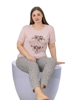 Пижама женская штаны и футболка U6864 3XL