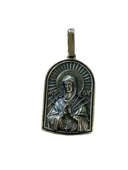 Ладанка серебряная Семистрельная 1116