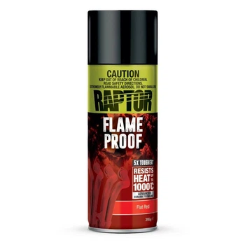 Краска повышенной прочности огнестойкая | RAPTOR Flameproof | Аэрозоль 352 мл | Красный