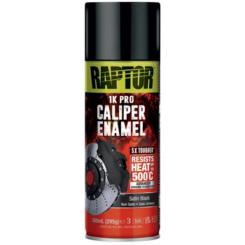 Эмаль для тормозных суппортов RAPTOR Caliper Enamel - аэрозоль 365 мл, черный полумат