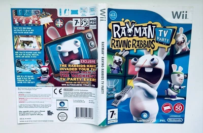 Обложка для игры Rayman Raving Rabids TV Party - Nintendo Wii, Б/У