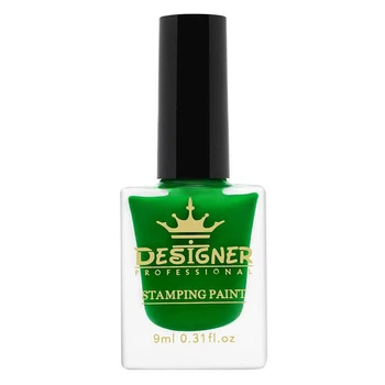 Лак-фарба Stamping Paint (Зелена №13) Дизайнер на 9 мл для стемпінгу