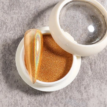 Лазерная втирка золото Solid magic mirror powder для дизайна ногтей