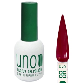 Гель-лак для ногтей UNO №013 Тёмный томатный 12 мл
