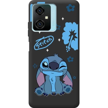 Силиконовый Черный Чехол с Картинкой для Blackview Oscal C70 Принт (Стич, Stitch) (50541-ysb012)