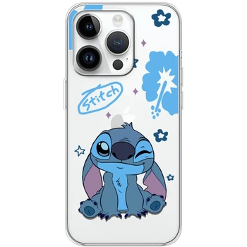 Силиконовый Прозрачный Чехол с Картинкой для IPhone 15 Pro Принт (Стич, Stitch) (49168-ysp002)