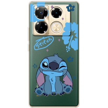 Силиконовый Прозрачный Чехол с Картинкой для Infinix Note 40 Pro Принт (Стич, Stitch) (59203-ysp002)