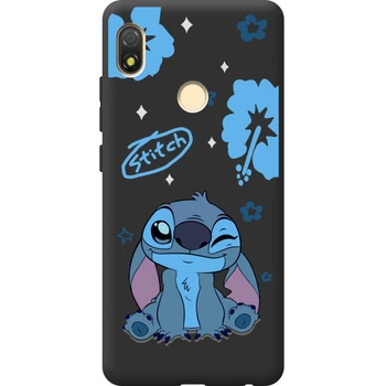 Силиконовый Черный Чехол с Картинкой для Tecno Pop 3 Принт (Стич, Stitch) (44375-ysb012)