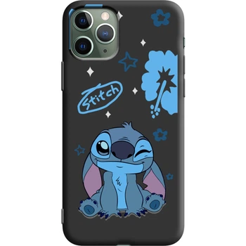 Силиконовый Черный Чехол с Картинкой для IPhone 11 Pro Принт (Стич, Stitch) (38189-ysb012)