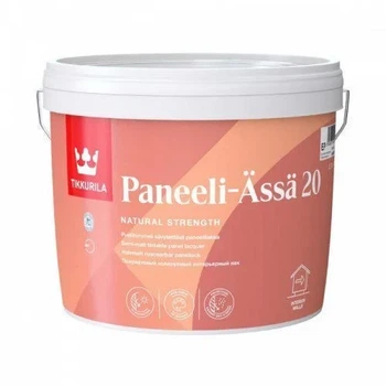 Лак акриловый панельный полуматовый Tikkurila Paneeli-Assa 20 ЕР (прозрачная, под тонировку) 9л