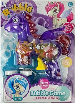 Pistolet do baniek mydlanych LEAN Toys Jednorożec Fioletowy 6728 (5905323216655)