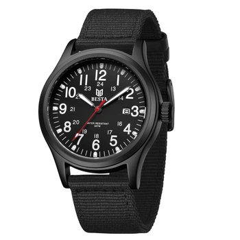 Наручний годинник чоловічий BESTA Command Black Чорний (3530)