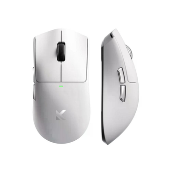 Геймерська акумуляторна бездротова (Bluetooth + 2,4G) миша MCHOSE K7 Ultra PixArt PAW3950 8K, 42000DPI, White/Біла (K7ULTRAW)