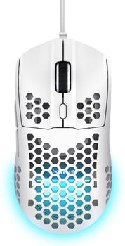 Проводная мышь компьютерная Trust GXT 928 Helox USB-A эргономичная мышь для ноутбука White