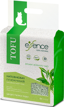 Наповнювач для котячого туалету Essence з тофу з ароматом зеленого чаю 6 л (4820261920017)