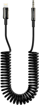 Кабель AUX Proove Steel Spring Lightning to 3.5 мм 1 м Black (624070001)