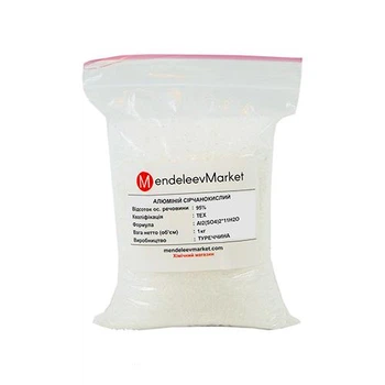 Алюміній сірчанокислий коагулянт сульфат алюмінію MendeleevMarket 1кг