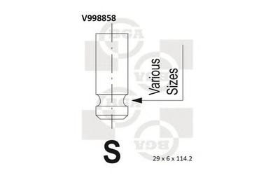 Клапан ГБЦ BGA (V998858)