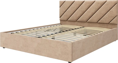 Кровать Matro (Sofyno) NAOMI 160х190 см Гемма 04 без п/м Светло-бежевая (23783635-930)