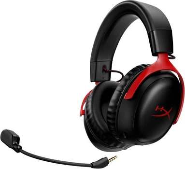 Беспроводные игровые наушники HyperX Cloud III Wireless USB-A / USB-C черно красные (77Z46AA)
