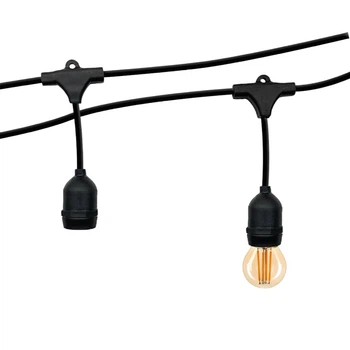 Гирлянда Violux TWIST патрон 20хЕ27 10м IP65 черный