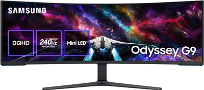 Монітор 57" Samsung Odyssey Neo G9 G95NC (LS57CG952NIXUA) Mini LED Quantum Dot / 1000R VA / Dual UHD / 240Hz / 1 ms / DisplayHDR 1000 / FreeSync Premium Pro