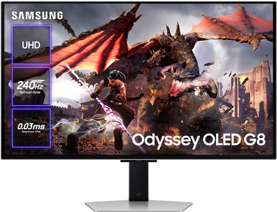 Монитор 32" Samsung Odyssey OLED G8 Silver (LS32DG800SIXUA)