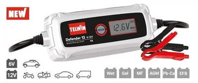 Зарядний пристрій для акумуляторів TELWIN Defender 12, 6/12 V, 2/4 A 64187