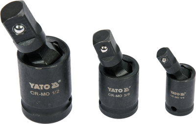 Ударні карданні подовжувачі Yato 1/4" 3/8" 1/2" (YT-10643)