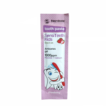 Зубная паста FrezyDerm с ксилитом и кальцием (от 6 лет) SENSITEETH KIDS 1000 ppm, 2 г