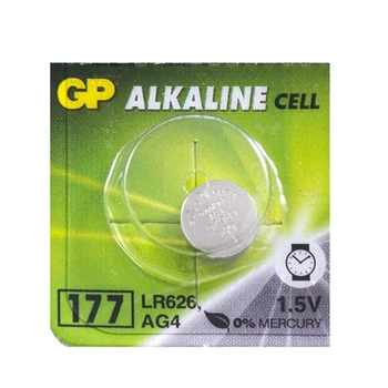 Батарейка GP AG4 LR626 Alkaline button cell 1.5V177-u10 рік лужна