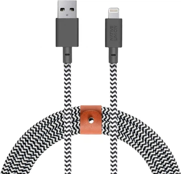 Кабель Lightning Native Union Belt Cable XL Zebra 3 м