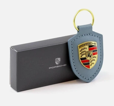 Брелок для ключей с гербом Porsche Crest Keyring Shore Blue - MY2025