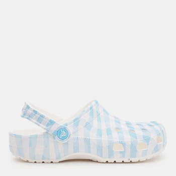 Жіночі крокси Crocs Classic Gingham Clog Whi/Blue 211006-16S 37-38 (M5/W7) 23 см White/Blue (198445124068)