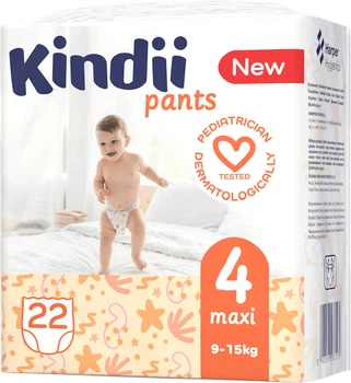 Підгузки-трусики для дiтей Kindii рants розмір 4 Maxi 9-15 кг 22 шт (5900095037293)